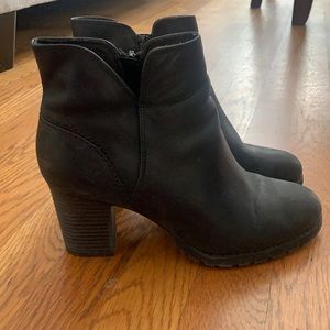 Clark’s black booties
